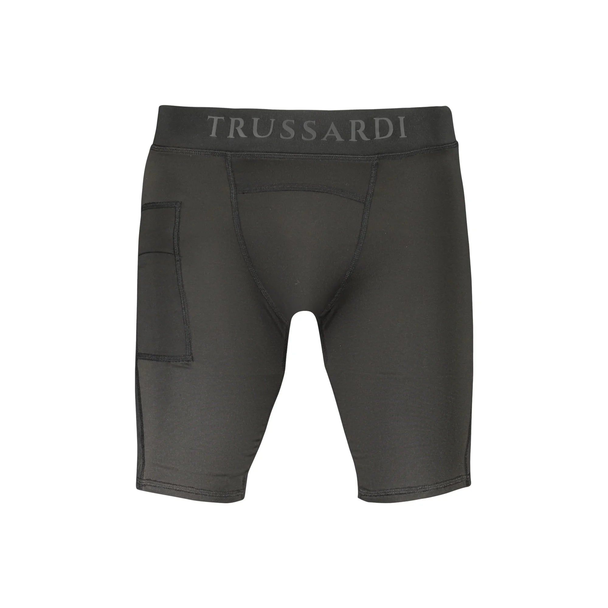 Trussardi Pantaloni Leggins Uomo Nero Stampa Logo - foto prodotto